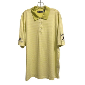 Oxford‎ Golf Super Dry 100% Cotton Green & White Stripe Large Pre-owned